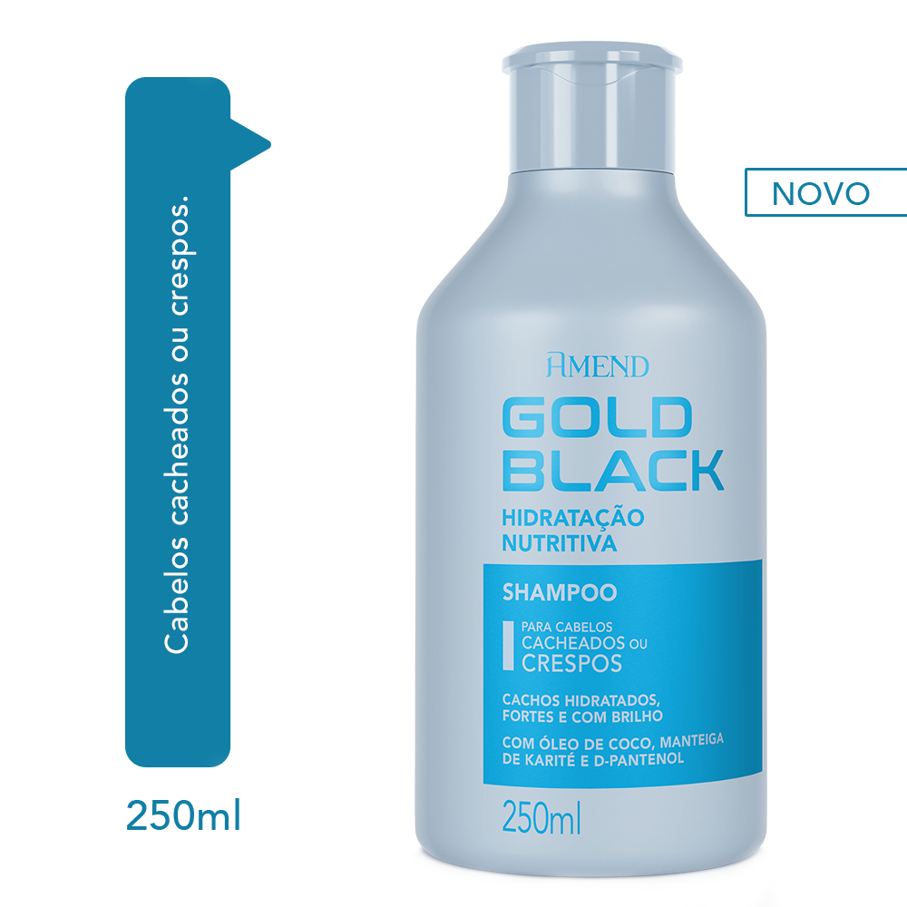 Shampoo Amend Gold Black Hidratação Nutritiva
